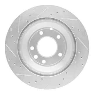 R1 Concepts EDZ-74048R Brake Rotor Drilled and Slotted Silver